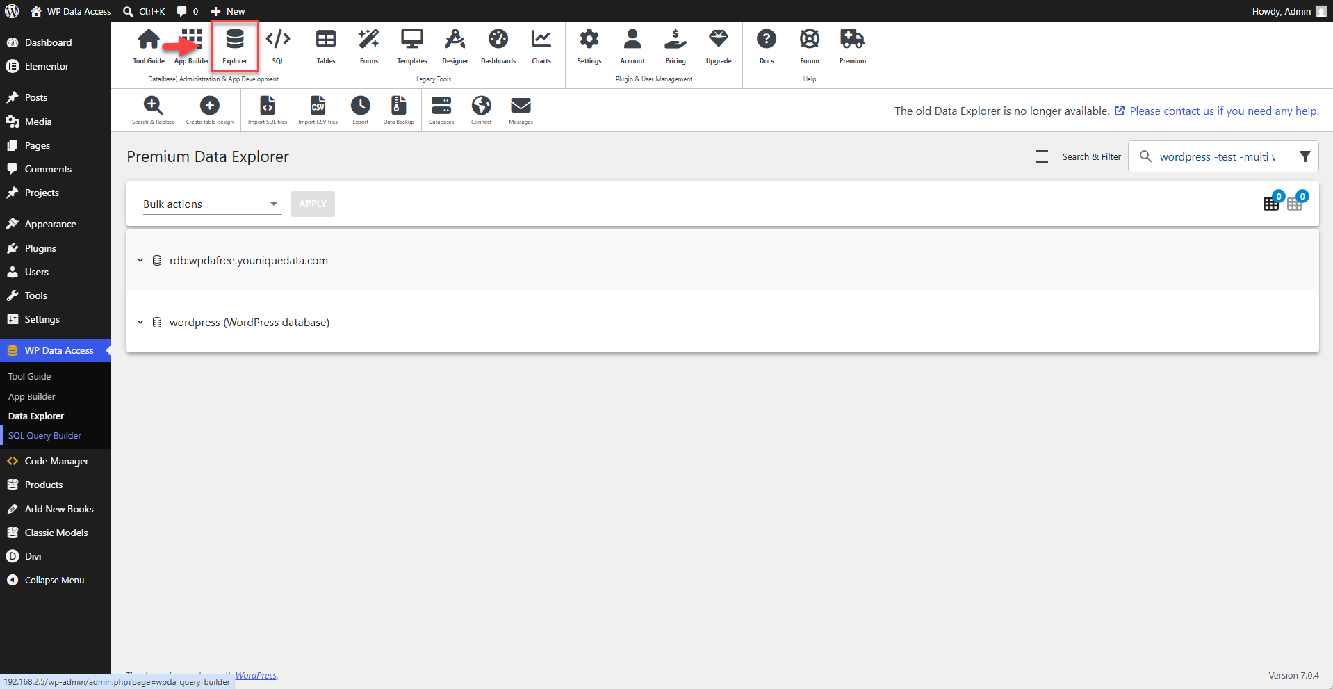 WP Data Access - Data Explorer